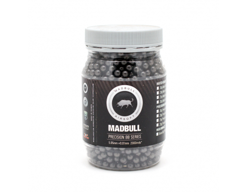 Шары Mad Bull 0,43 Precision (2000 шт) бутылка БЕЛЫЕ